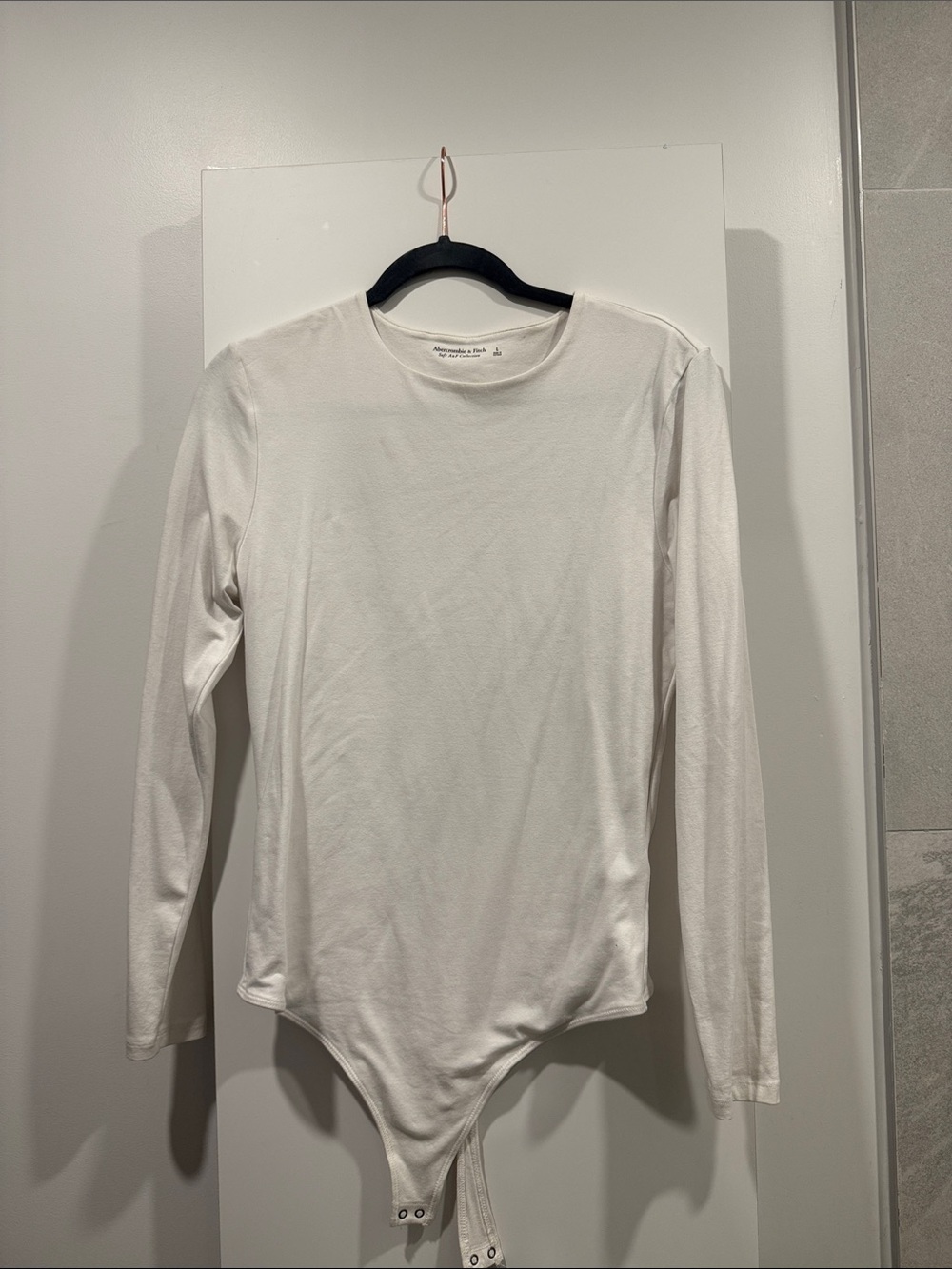 Abercrombie & Fitch White Long-Sleeve Bodysuit